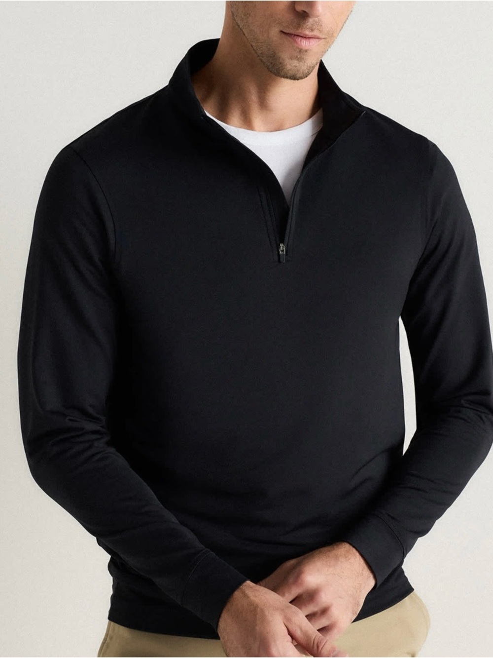 Quince Black Golf Performance Quarter Zip Long Sleeve Men’s Top Sz XXL